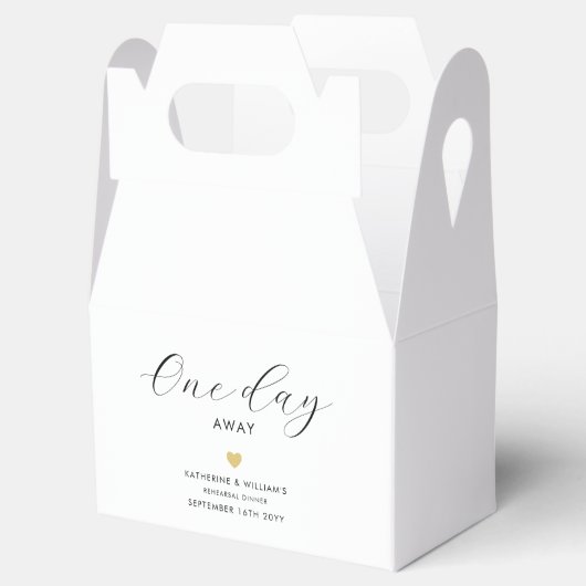 1日エレガントの金ゴールド遠くにハートリハーサルディナー フェイバーボックス (オープン)