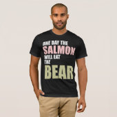 1日サケはくまを食べます Tシャツ (正面フル)
