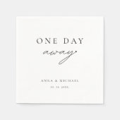 1日シック遠くにモダンのリハ結婚ーサルディナー スタンダードカクテルナプキン (正面)