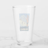 1日スキーヴィンテージ タンブラーグラス (裏面)