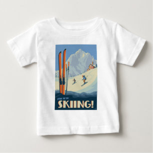 1日スキーヴィンテージ ベビーTシャツ