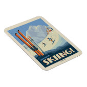 1日スキーヴィンテージ マグネット (右側)