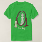 1日チェスおもしろいポーンからキングプレイヤー戦略へ Tシャツ (デザイン正面)