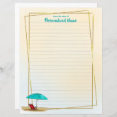 1日ビーチの紙シートを持つ (正面/裏面)