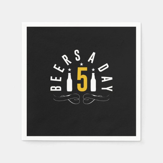 1日ビール スタンダードカクテルナプキン (正面)