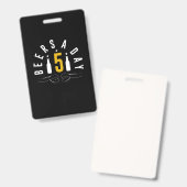 1日ビール バッジ (正面＆裏面)