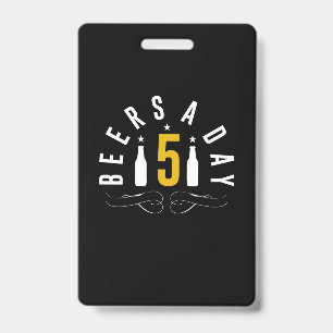 1日ビール バッジ