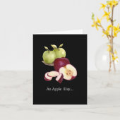 1日ユーモアのあるのリンゴが育つ カード (黄色い花)
