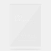 1日リハーサル遠くにディナーアクリルウェルカムサイン アクリルサイン (正面)