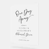 1日リハーサル遠くにディナーウェルカム アクリルサイン (傾斜)