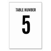 1日リハーサル遠くにディナーテーブルカード テーブルナンバー (裏面)