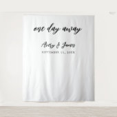 1日リハーサル遠くにディナーフォトブース背景 タペストリー (正面)