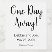 1日リハーサル遠くにディナーワインボトルラベル ワインラベル (シングルラベル)