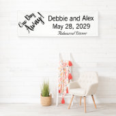 1日リハーサル遠くにディンバナーパーソナライズされた 横断幕 (インサイチュ)