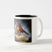 1日一度に: 油のパステルのカロライナミソサザイ ツートーンマグカップ (正面右)