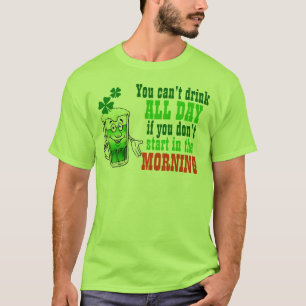 1日中傾斜した飲み物、おもしろいなアイルランド語 Tシャツ
