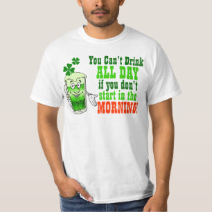1日中傾斜した飲み物、おもしろいなアイルランド語 Tシャツ
