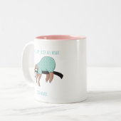 1日中昼寝は、終夜のマグ眠ります ツートーンマグカップ (正面左)