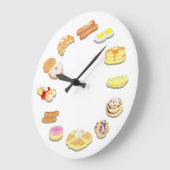 1日中朝食 ラージ壁時計 (傾斜)