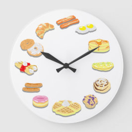 1日中朝食 ラージ壁時計