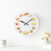 1日中朝食 ラージ壁時計 (ホーム)