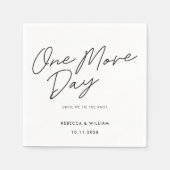 1日書道のリハーサル結婚ディナー スタンダードカクテルナプキン (正面)