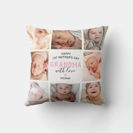 1日目のおばあちゃんの写真 クッション (裏面)