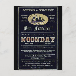 1日目のクリッパー帆船1900 ポストカード