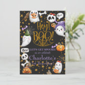 1日目の女の子ハロウィーン誕生日パーティー 招待状 (スタンド正面)