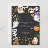 1日目の女の子ハロウィーン誕生日パーティー 招待状 (裏面)