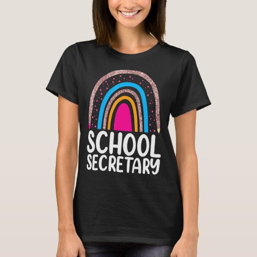 1日目の学校秘書新学期支援 Tシャツ (正面)