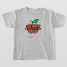 1日目の新学期リンゴパーソナライズされた Tシャツ