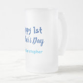 1日目の曇りガラスビアマグ フロストグラスビールジョッキ (正面右)