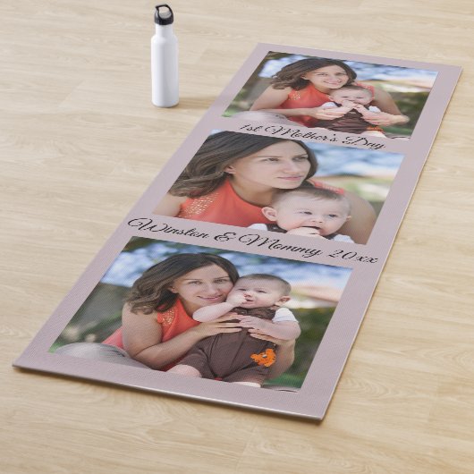 1日目の母の日の写真カスタムと文字ヨガマット ヨガマット (インサイチュ)
