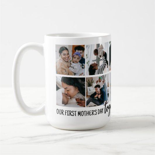1日目の母の日を一緒に！フォトコラージュ コーヒーマグカップ (左)