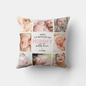 1日目の母の日フォトコラージュキープサケ クッション (裏面)