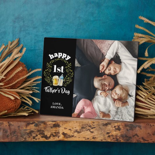 1日目の父の日の写真カスタムプラーク フォトプラーク (側面)