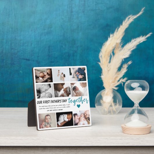 1日目の父の日を一緒に – カスタム9-Photo フォトプラーク (インサイチュ)