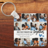 1日目の父の日を一緒に!フォトコラージュ キーホルダー (正面)