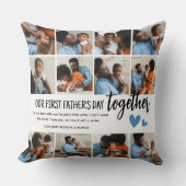 1日目の父の日を一緒に!フォトコラージュ クッション (正面)
