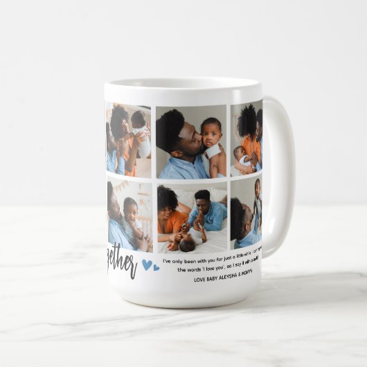 1日目の父の日を一緒に!フォトコラージュ コーヒーマグカップ (正面右)