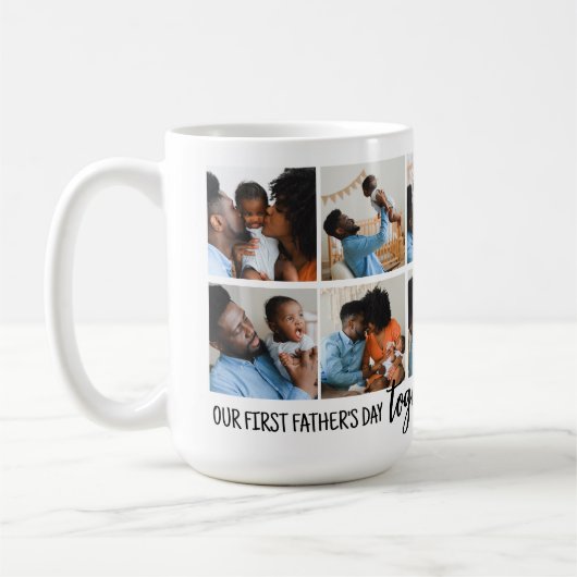 1日目の父の日を一緒に!フォトコラージュ コーヒーマグカップ (左)
