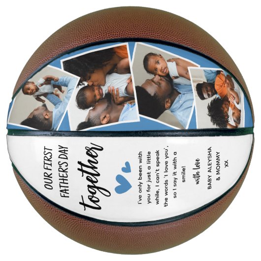 1日目の父の日を一緒に！フォトコラージュ バスケットボール (正面)
