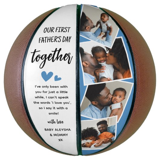 1日目の父の日を一緒に！フォトコラージュ バスケットボール (縦)