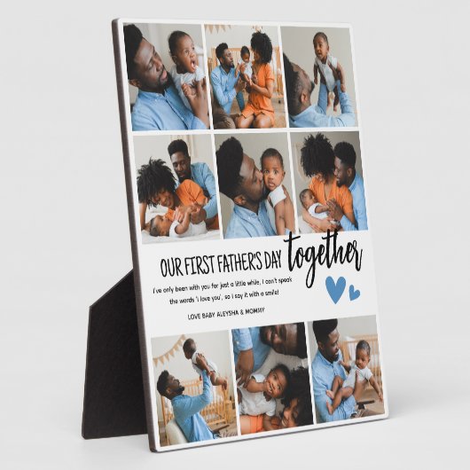 1日目の父の日を一緒に!フォトコラージュ フォトプラーク (側面)