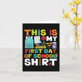 1日目の男子女子新学期 カード (黄色い花)