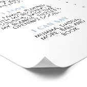 1日目の誕生日マイルストーンブルーボーイベア ポスター (角)