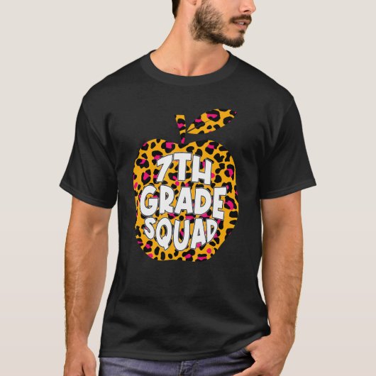 1日目スクール7年生スクワッドヒョウ戻しScho Tシャツ (正面)