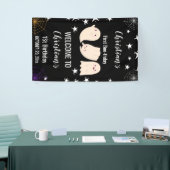 1日目ハロウィーン幽霊1日目の誕生日 横断幕 (トレードショー)