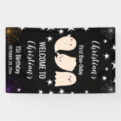 1日目ハロウィーン幽霊1日目の誕生日 横断幕 (横)